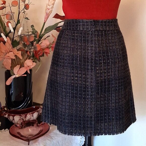 NWOT MEXX Black Brown Lined Mini High Waist Short Skirt - Picture 4 of 10
